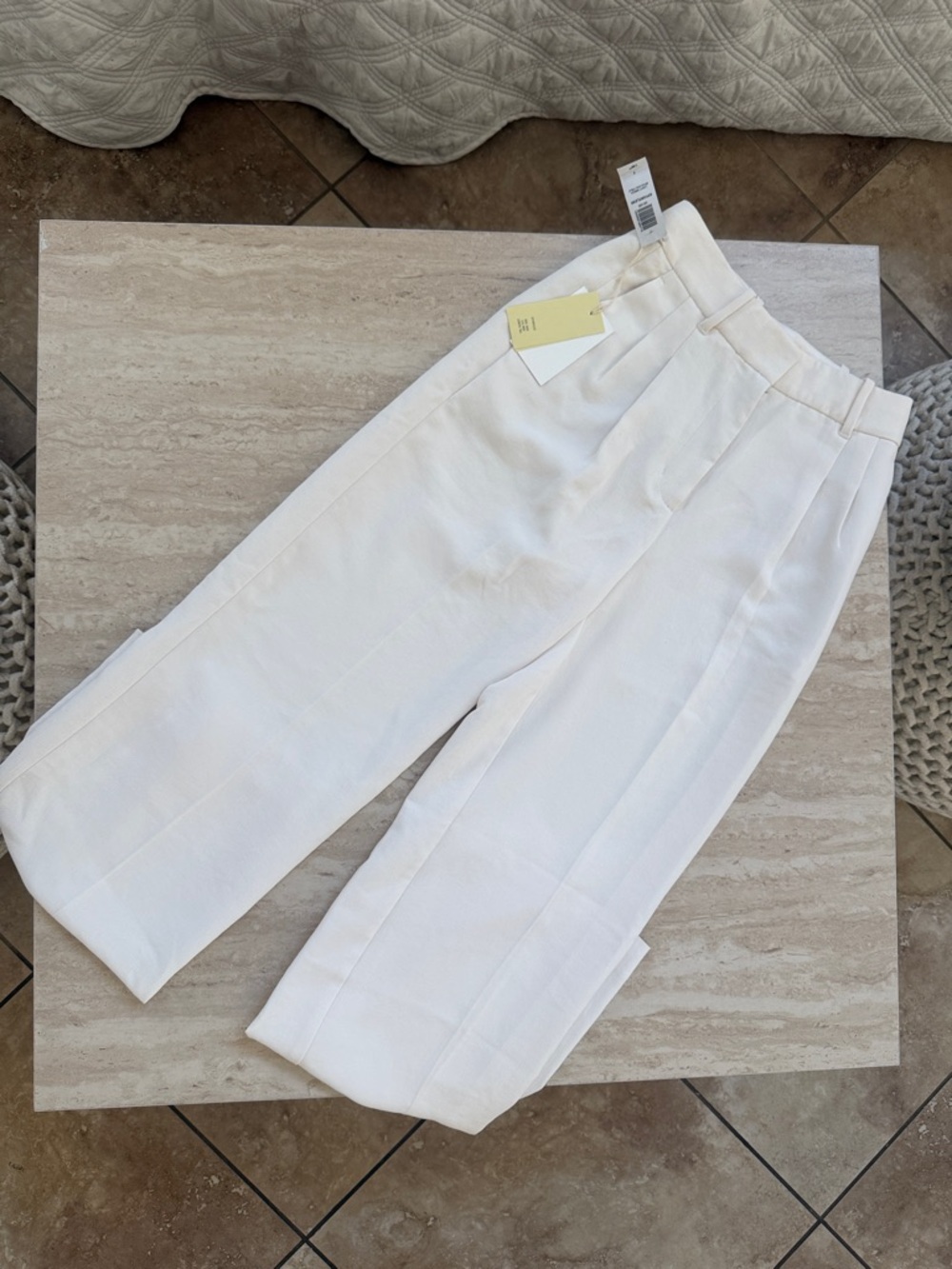 Aritzia Wilfred - Light Birch - White Relaxed Effortless Trouser - NWT - Sz 0L